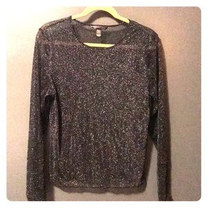 Victoria’s Secret sheer shimmer top. 😎